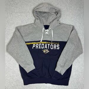 Nashville Predators Hoodie Mens XL Gray Navy NHL Hockey Pullover Sweatshirt‎